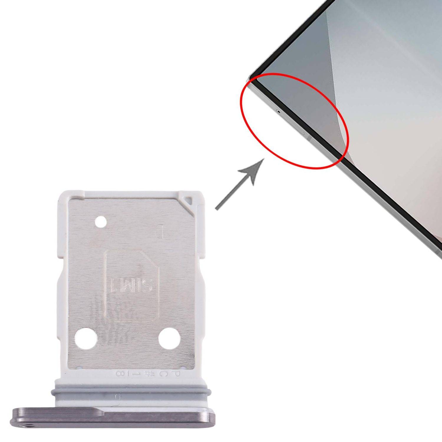 Für Samsung Galaxy A56 SM-A566B SIM Kartenhalter Dual Card Tray Ersatzteil Grau