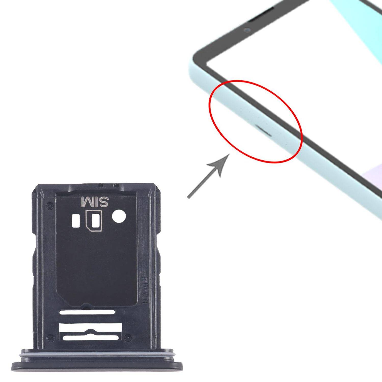 Für Sony Xperia 10 VI SIM + Micro SD Kartenhalter Card Tray Ersatzteil Schwarz