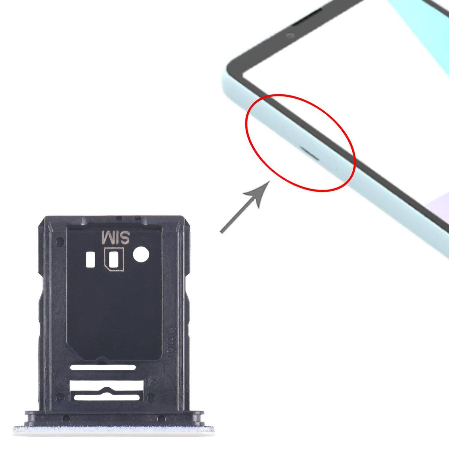 Für Sony Xperia 10 VI SIM + Micro SD Kartenhalter Card Tray Ersatzteil Weiß