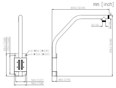Dahua - PFB303S - Zubehör - Halterung, - Halterung für Brüstung