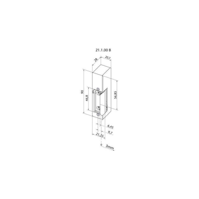 ABUS ET60 Elektrischer Türöffner, Elektrischer Türöffner - Modell: ET | Funktionen: Gleich- und Wechselstrom | Mechanis