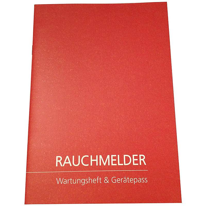Rauchmelder Gerätepass und Wartungsheft (15Jahre), Zubehörartikel, Gerätepass, Wartungsheft | Farbe: Rot