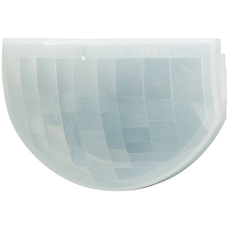 Eine weiße, halbkreisförmige Wandleuchte mit Gittermuster auf der Abdeckung, die zur Dekoration und Beleuchtung verwendet wird.