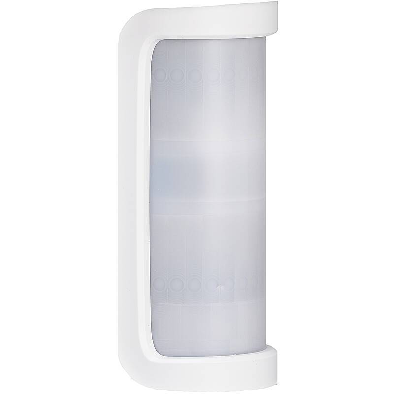 Eine schlichte, moderne, weiße zylindrische Wandleuchte mit einer matten Glasabdeckung, konzipiert für subtile Beleuchtung im Innen- und Außenbereich.