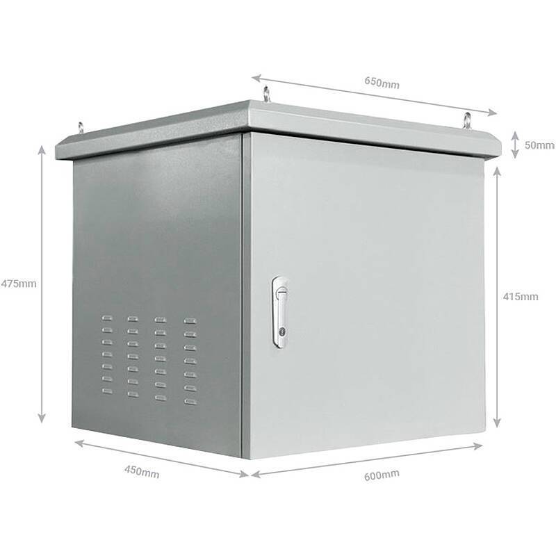 Rack-Schrank 19 Zoll 9U Anschlusskasten IP65, 45cm, Robuster 19" Rackschrankfür professionelle Installationen. | Schutz