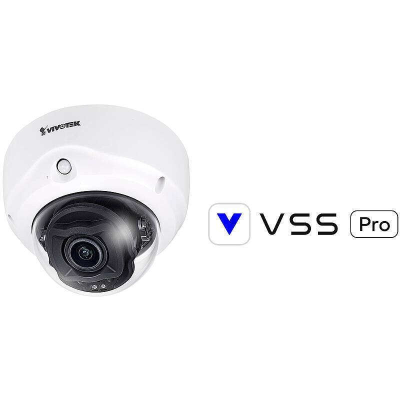VIVOTEK IP-Kamera Set FD9187-HT-A + VSS Pro-Lizenz, Set-Inhalt:1x Dome Kamera, 1x Lizenz | 5 MegapixelDOME KAMERA + LIZ