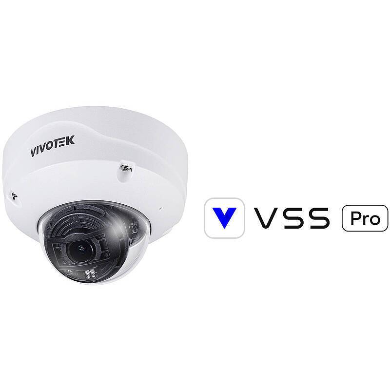 VIVOTEK IP-Kamera Set FD9365-EHTV-v2 + Lizenz, Set-Inhalt:1x Dome Kamera, 1x Lizenz | 1080pDOME KAMERA SET | Blickwinke