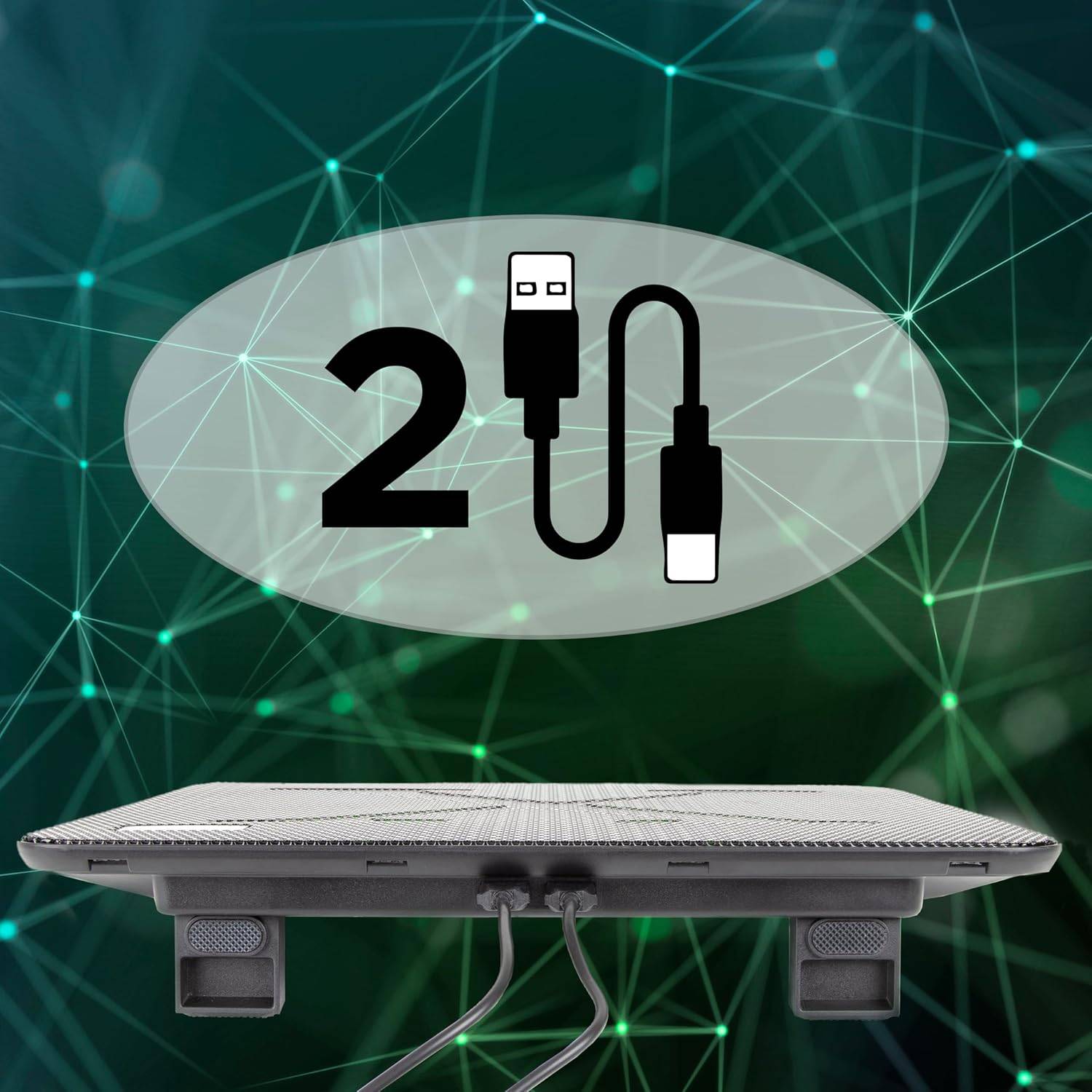 Duronic LC2 Laptop Kühler, Gaming Notebook Kühlmatte, Laptopständer