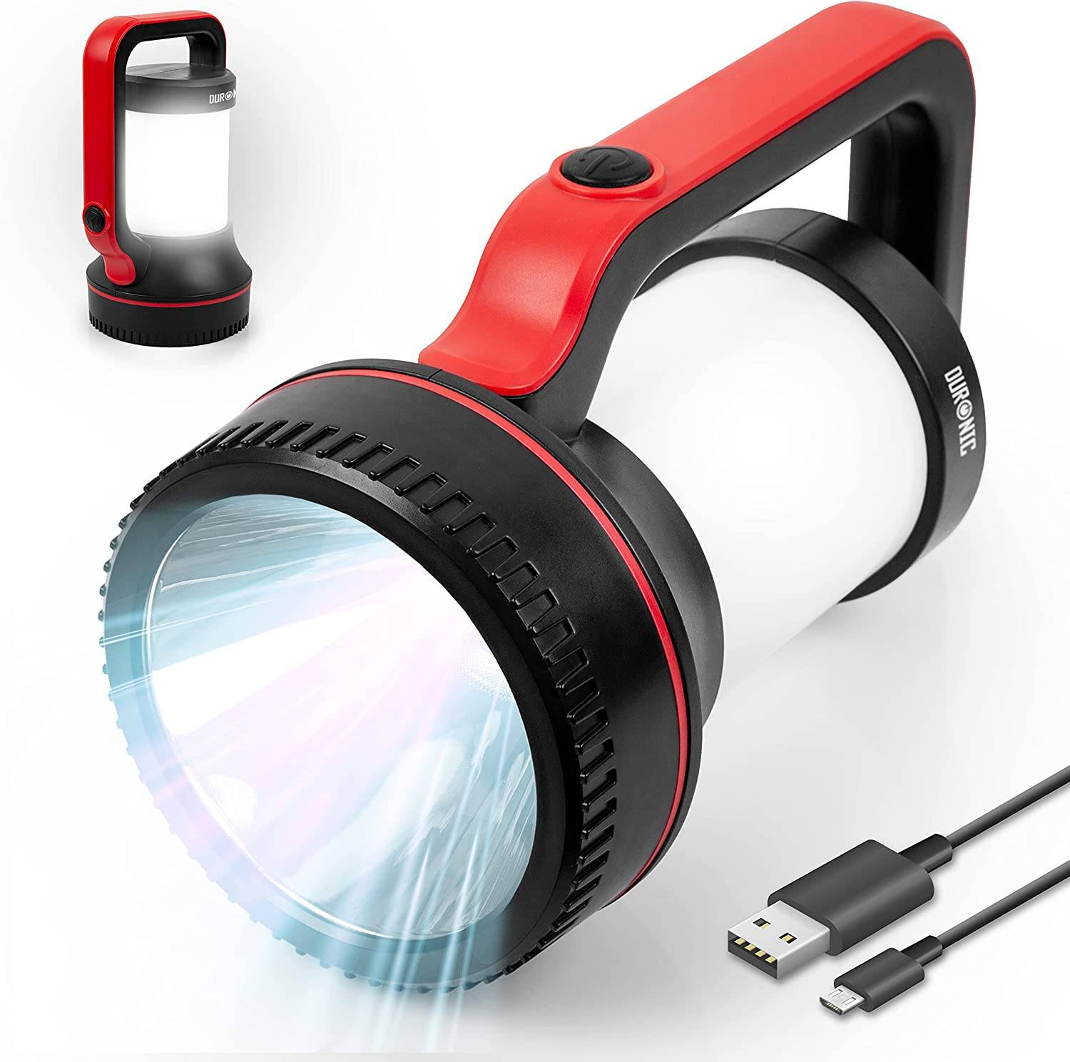 Duronic RL74 LED Taschenlampe Campinglampe 10000mAh Akku Handlampe Notfall