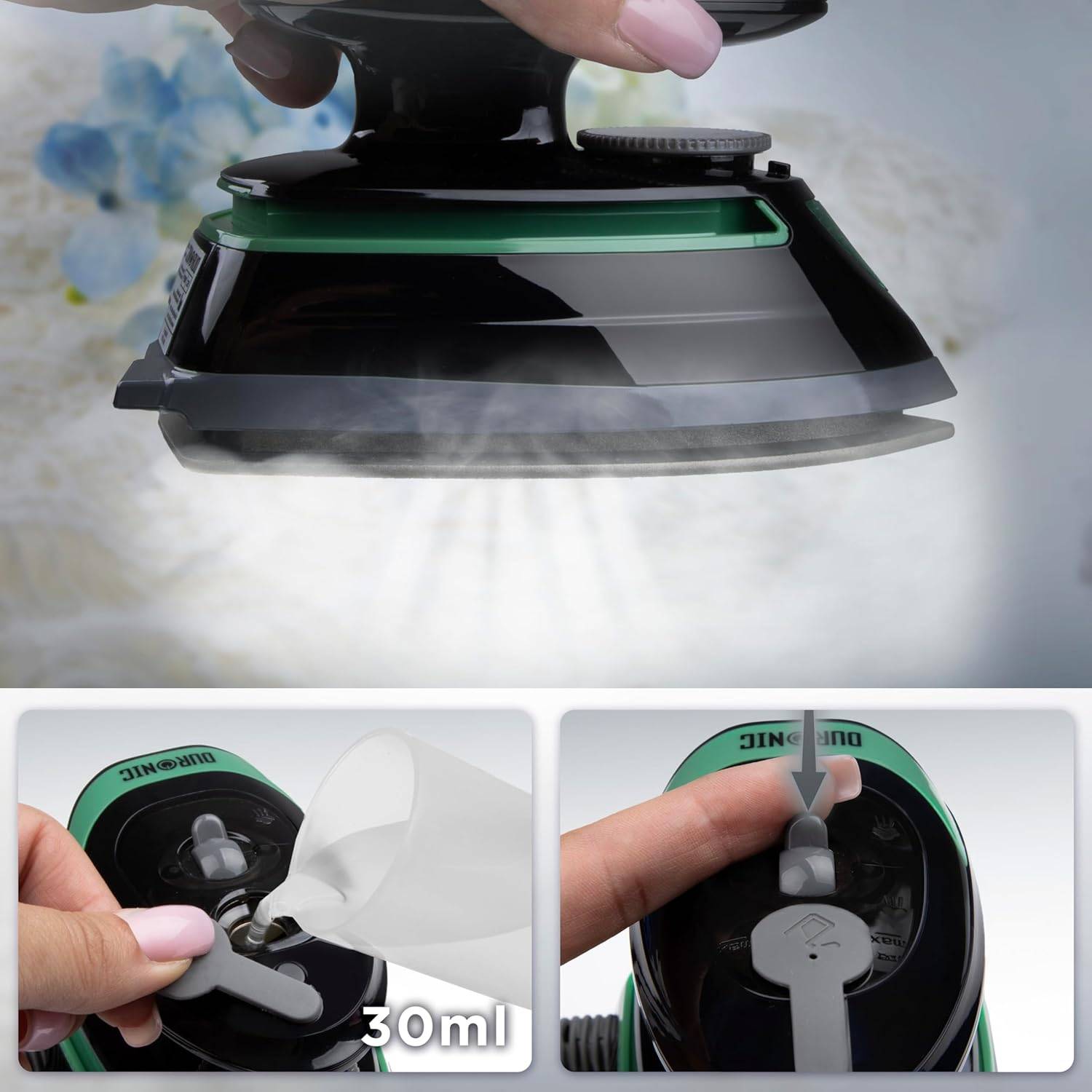 Duronic SI4 BG Mini Reisebügeleisen Dampfbügeleisen Handbügeleisen