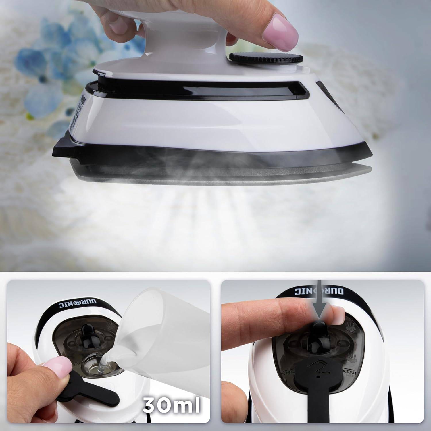 Duronic SI4 WB Mini Reisebügeleisen Dampfbügeleisen Handbügeleisen