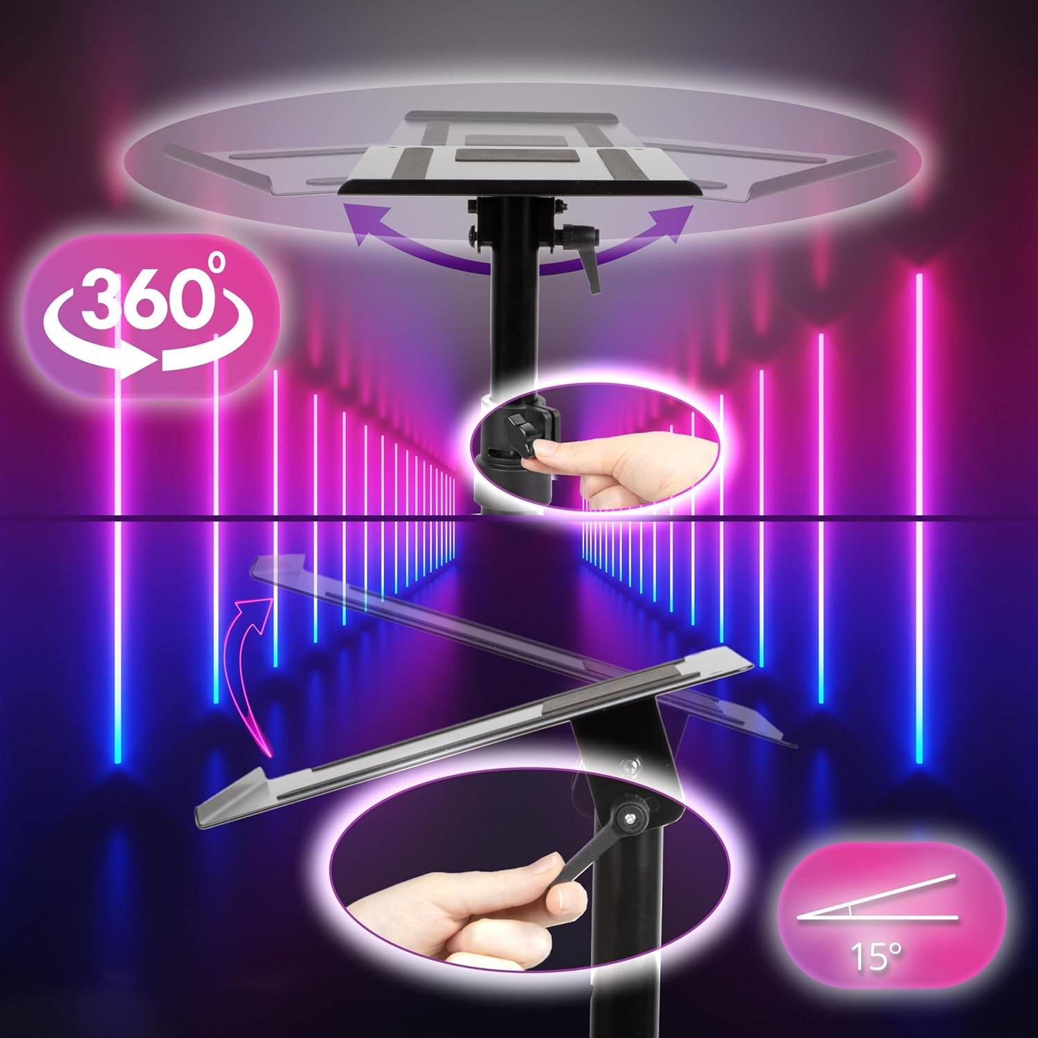 Duronic SPS30 Lautsprecherständer, Boxen Halterung höhenverstellbar