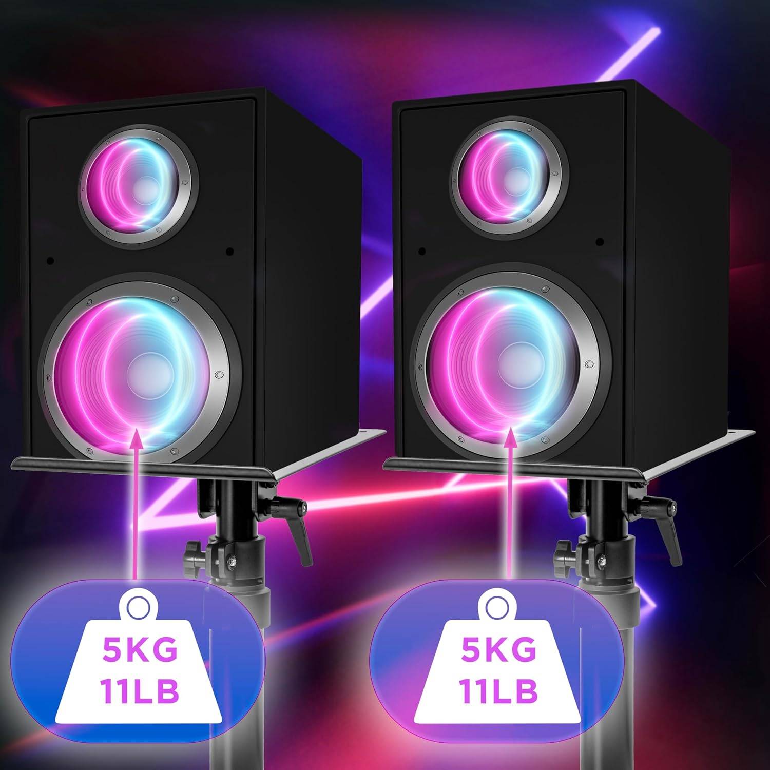 Duronic SPS25 Lautsprecherständer, Boxen Halterung höhenverstellbar