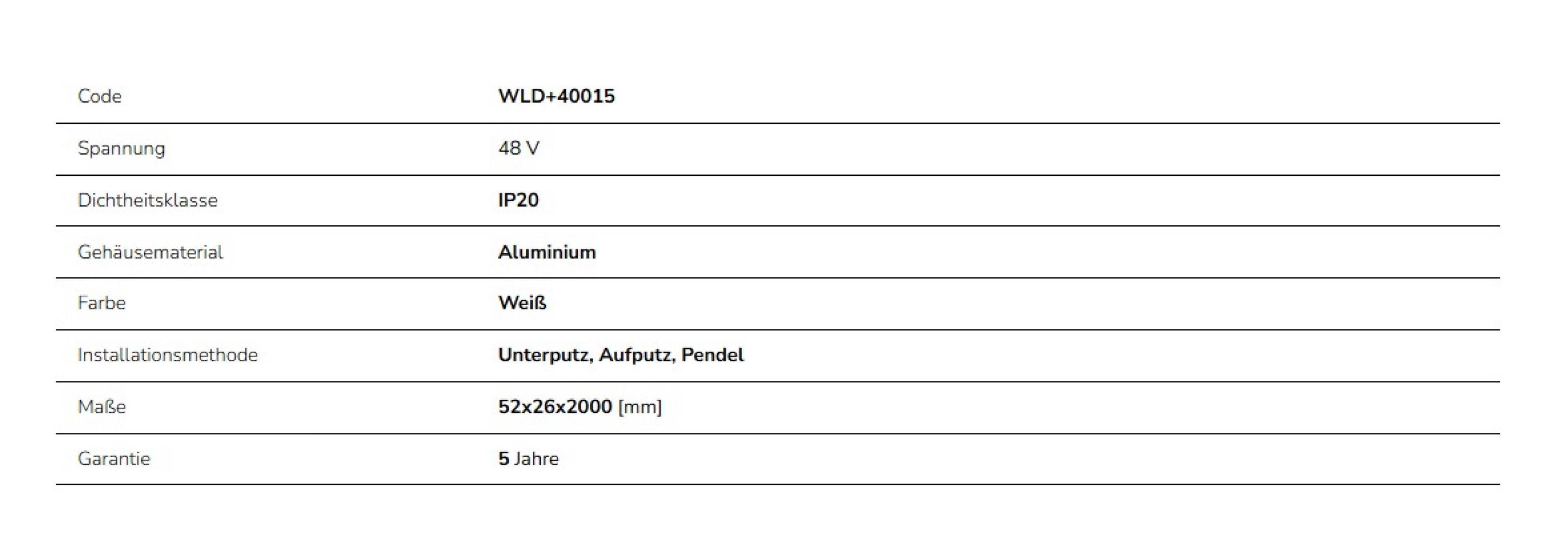 Spectrum LED SYSTEM Shift 48V Schienensystem Stromschiene 200cm Aufbau 2m Einbau IP20 weiß