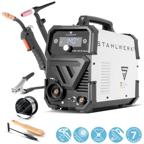 STAHLWERK Schweißgerät FLUX 140 ST Digital Lift TIG Starter Set mit 140 A STAHLWERK Schweißgerät FLUX 140 ST Digital Lift TIG Starter Set mit 140 A