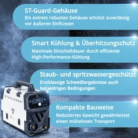 STAHLWERK Schweißgerät FLUX 140 ST Digital mit 140 A Vollausstattung, Lift-TIG STAHLWERK Schweißgerät FLUX 140 ST Digital mit 140 A Vollausstattung, Lift-TIG
