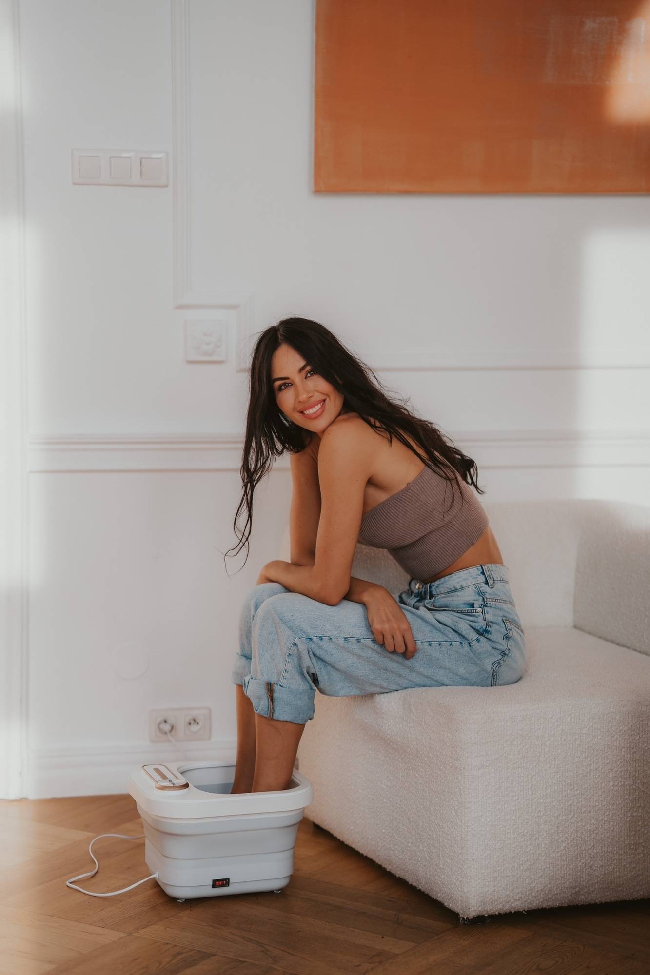 MEDIVON Aqua Lux Wasser Fußmassagegerät weiß