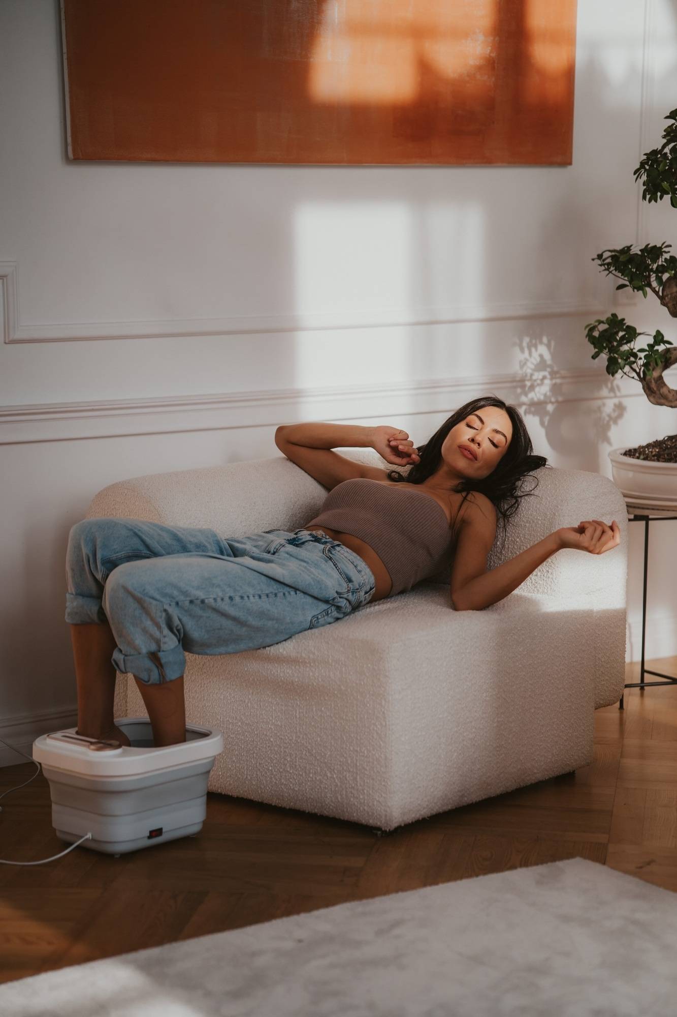 MEDIVON Aqua Lux Wasser Fußmassagegerät weiß