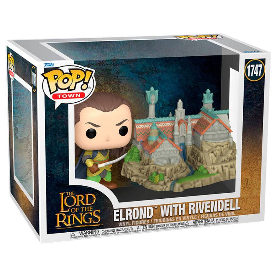 Der Herr der Ringe POP! Town Vinyl Figur Elrond & Rivendell 9 cm