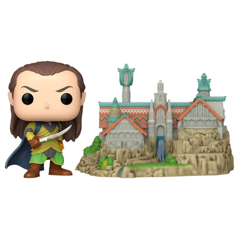 Der Herr der Ringe POP! Town Vinyl Figur Elrond & Rivendell 9 cm