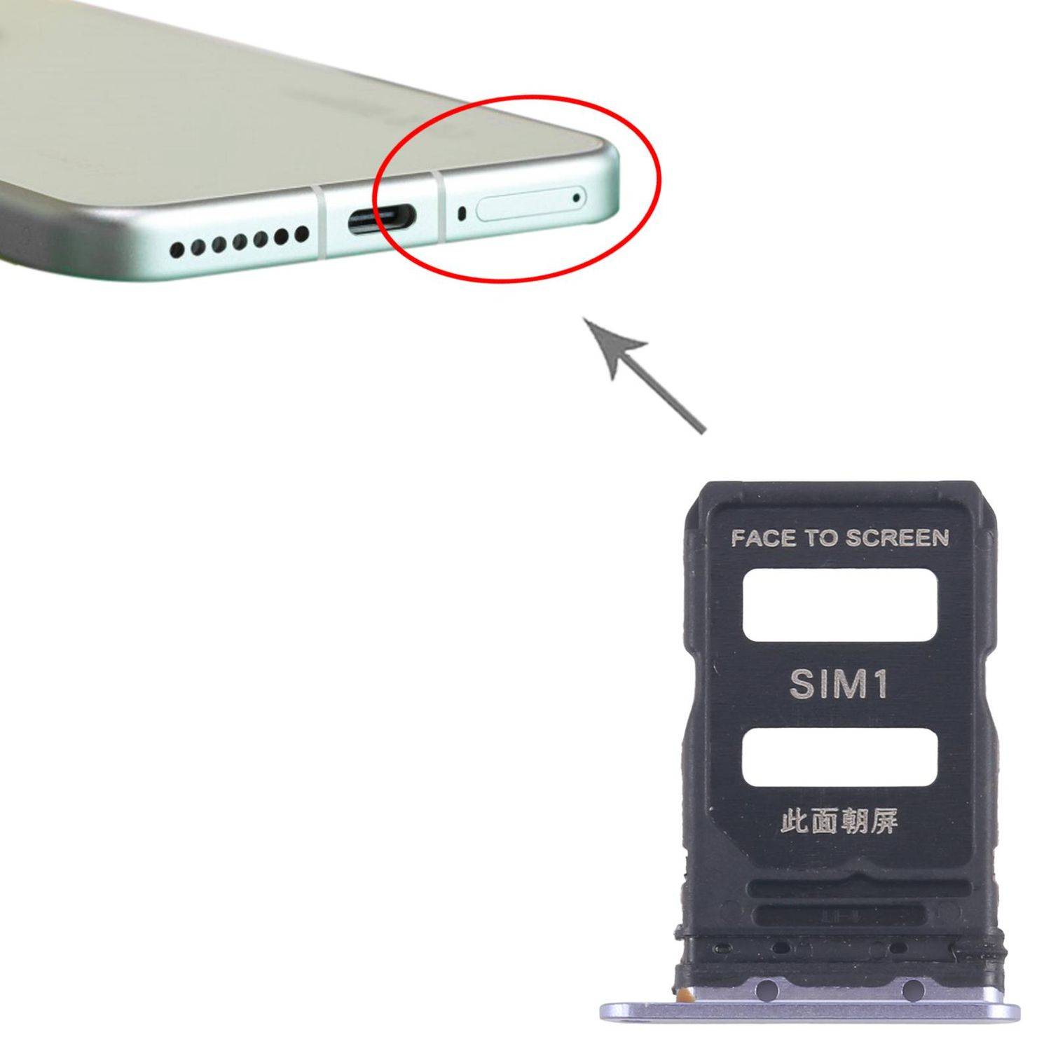 Für Xiaomi 15 SIM Kartenhalter Dual SIM Card Tray Reparatur Ersatzteil Blau