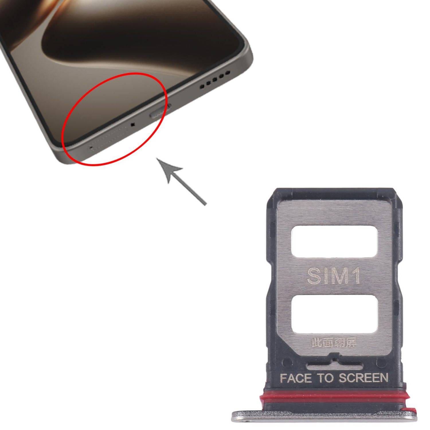 Für Xiaomi 14T 5G SIM Kartenhalter Dual SIM Card Tray Reparatur Ersatzteil Gold