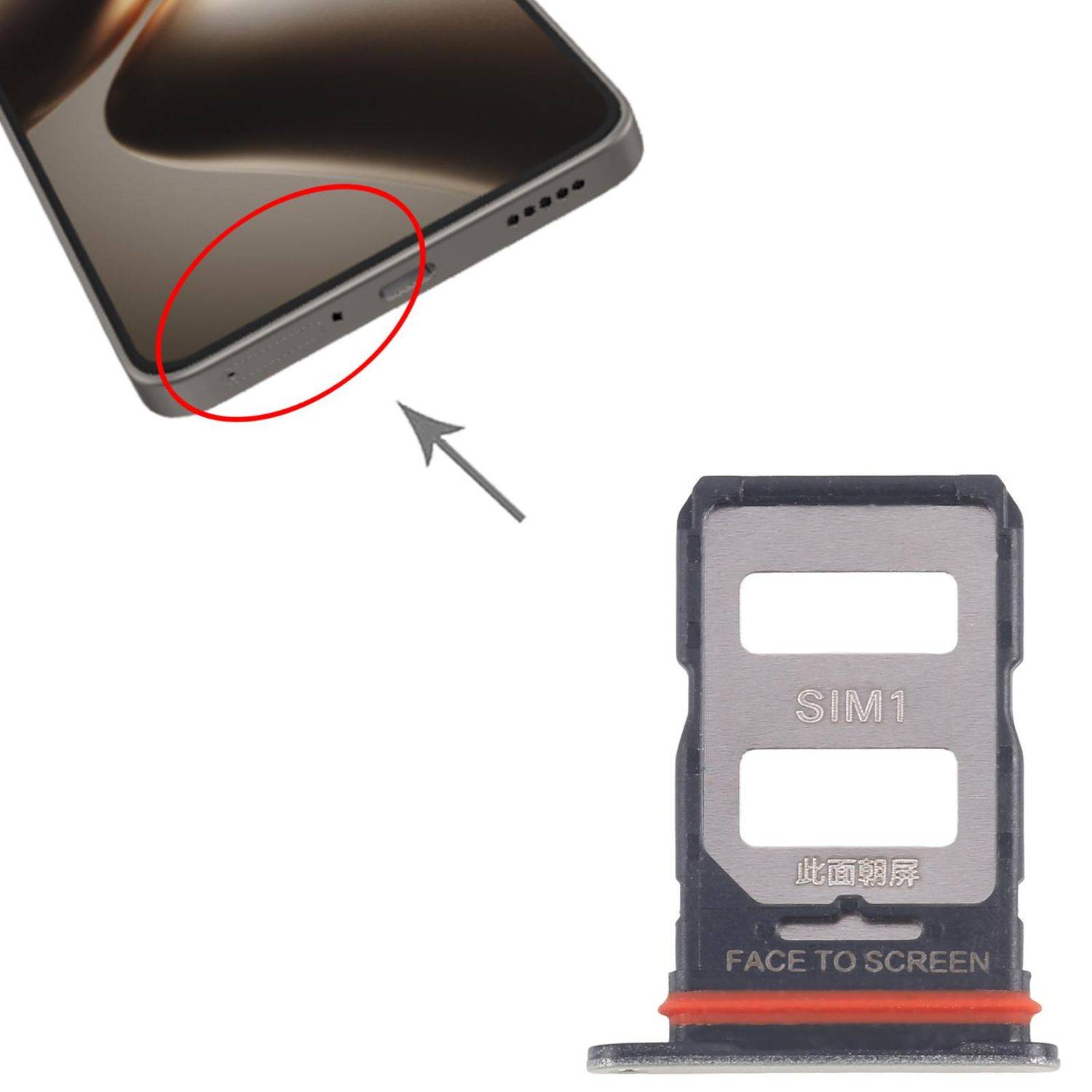 Für Xiaomi 14T 5G SIM Kartenhalter Dual SIM Card Tray Reparatur Ersatzteil Grün