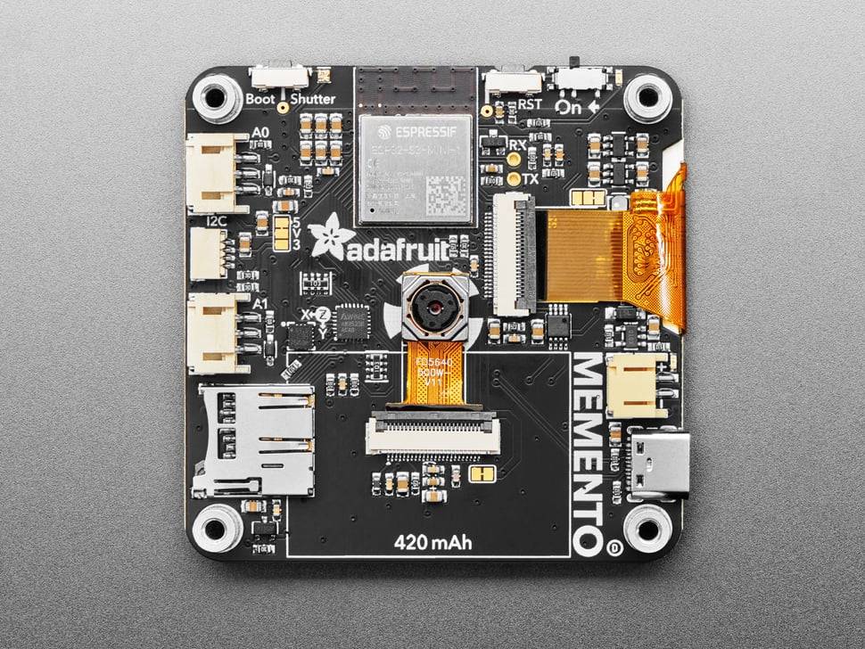 Adafruit MEMENTO Python Programmable DIY Camera Bare Board 5420