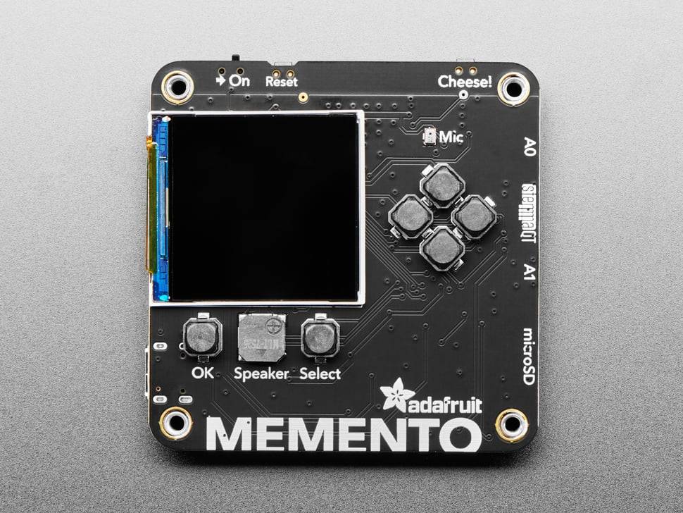 Adafruit MEMENTO Python Programmable DIY Camera Bare Board 5420