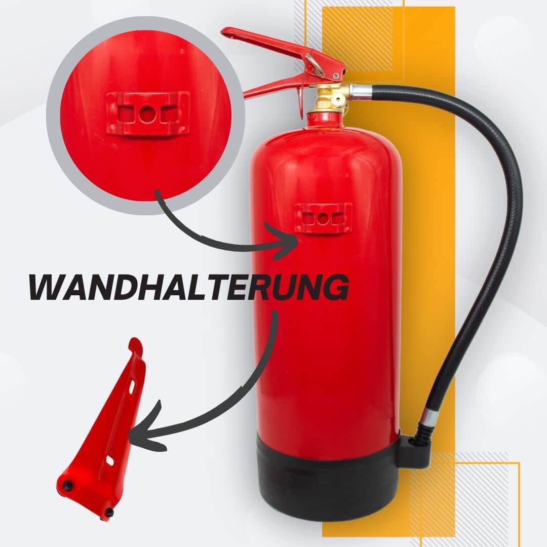 Feuerlöscher 6kg, Pulverlöscher, Autolöscher, ABC Pulver, Pulver Feuerlöscher inkl. Halterung und Prüfschild