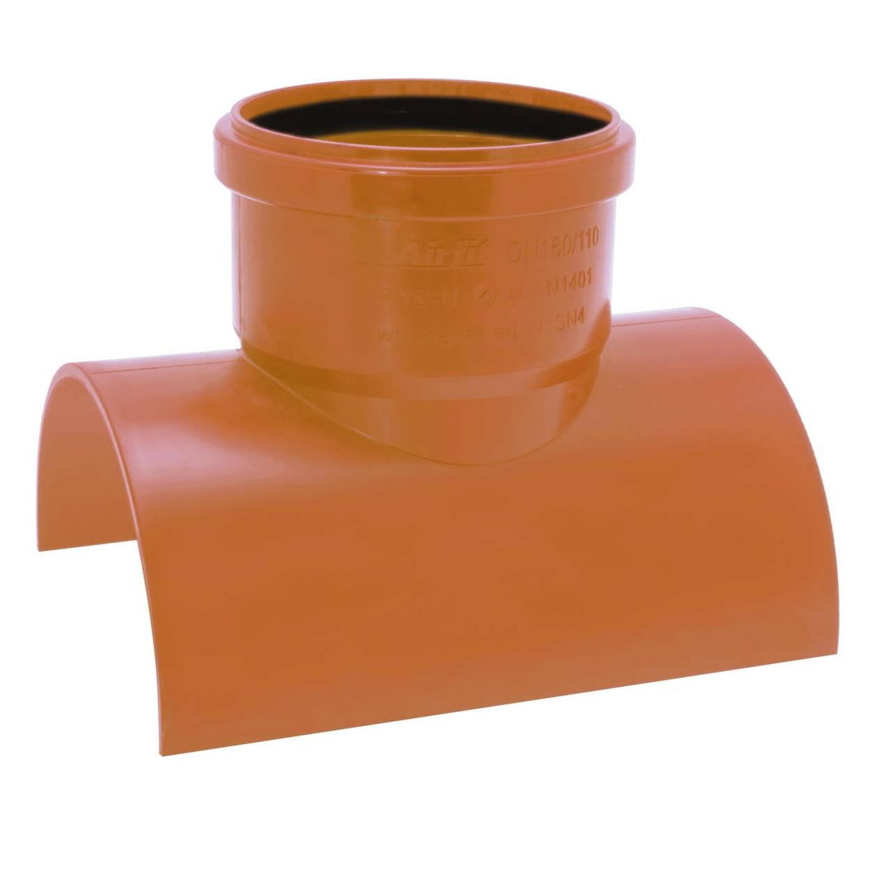 Airfit Klebeabzweig 90 Grad PVC-U DN160/110, für Bohrung 106 mm, 165110KA