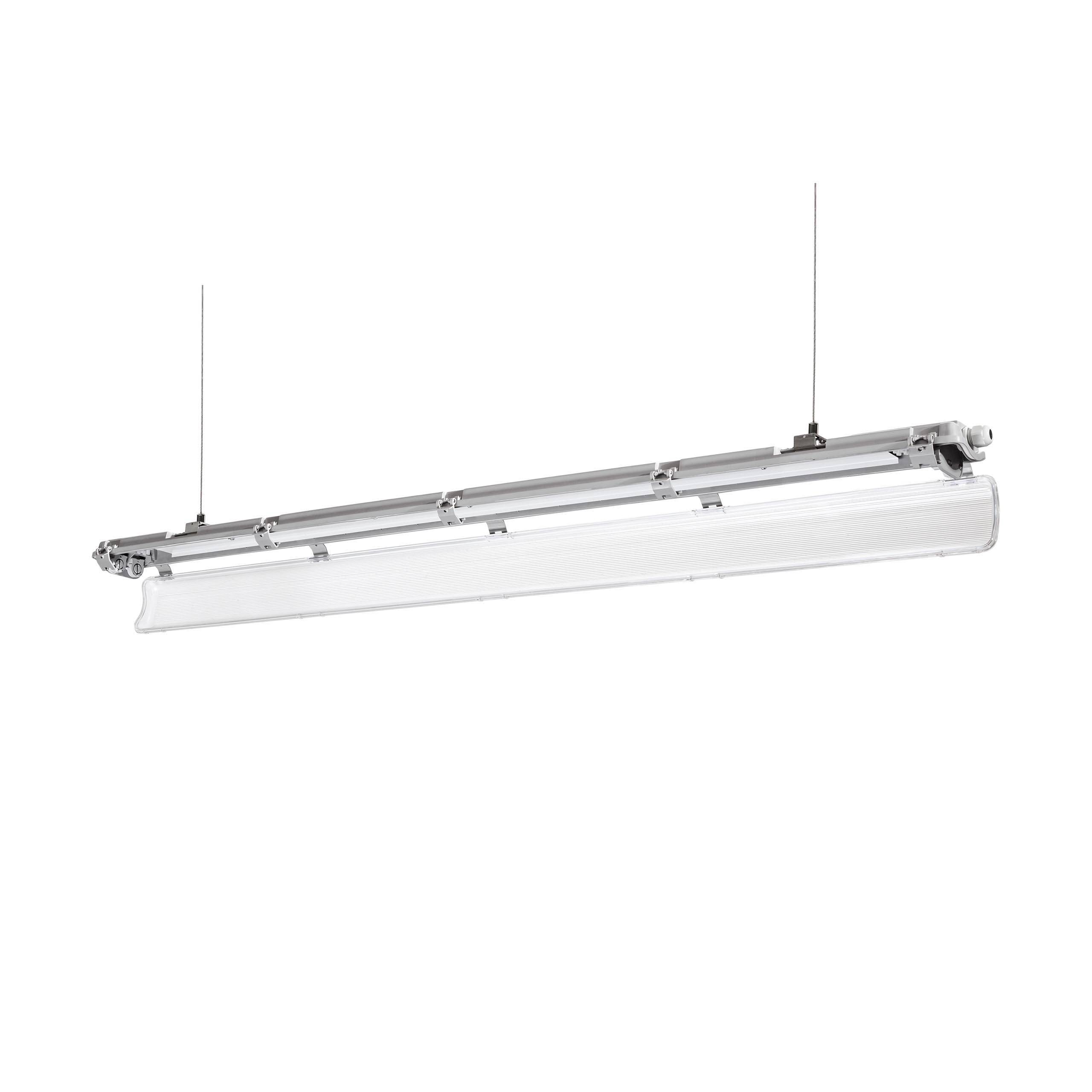 Spectrum LED LIMEA TRI PROOF Feuchtraumleuchte Wannenleuchte 161cm IP65 grau für 2 x T8 LED Röhre G13 150cm