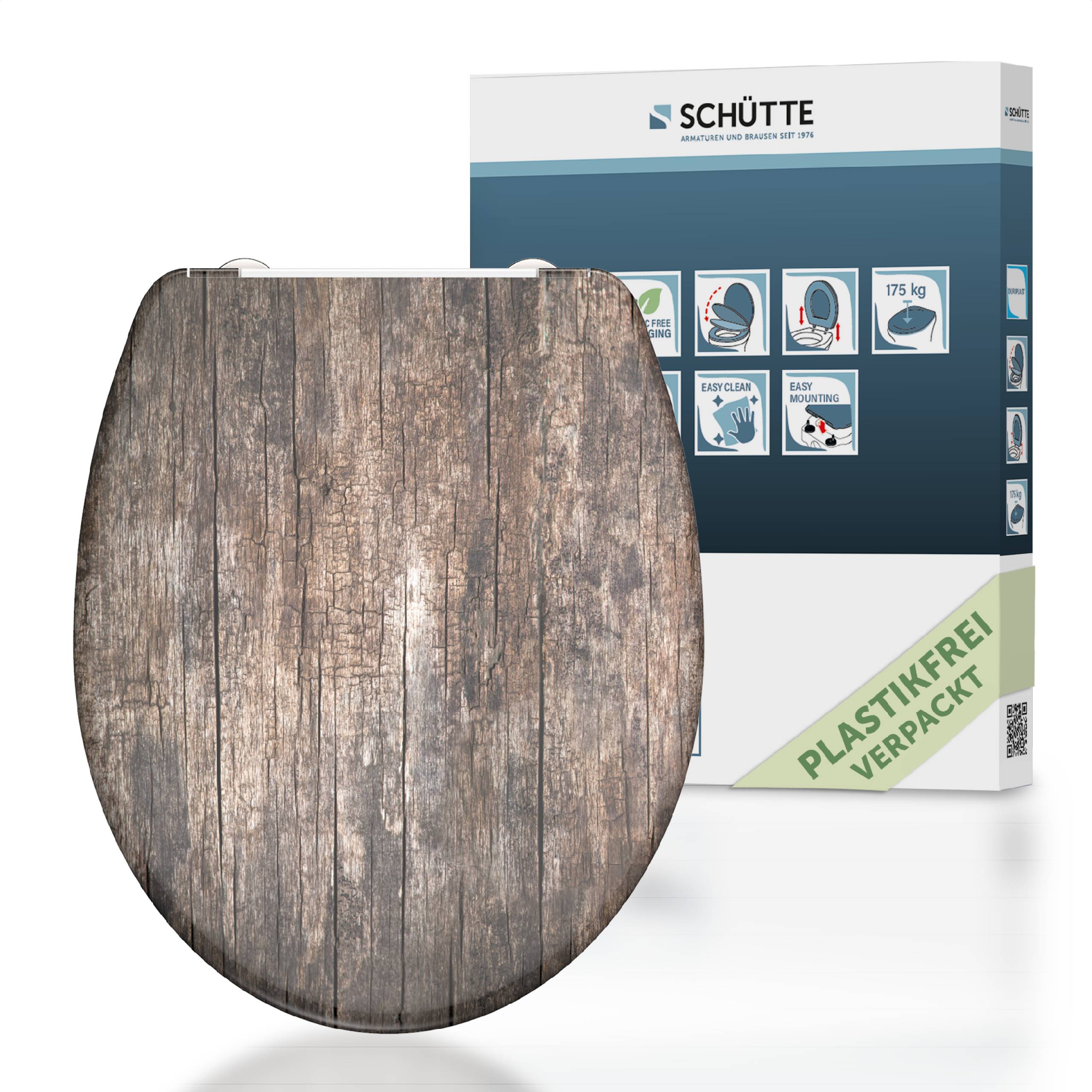 Holztoilettensitz mit Soft-Close-Funktion. Verpackungsmerkmale: 175 kg Tragfähigkeit, einfache Reinigung und Montage.