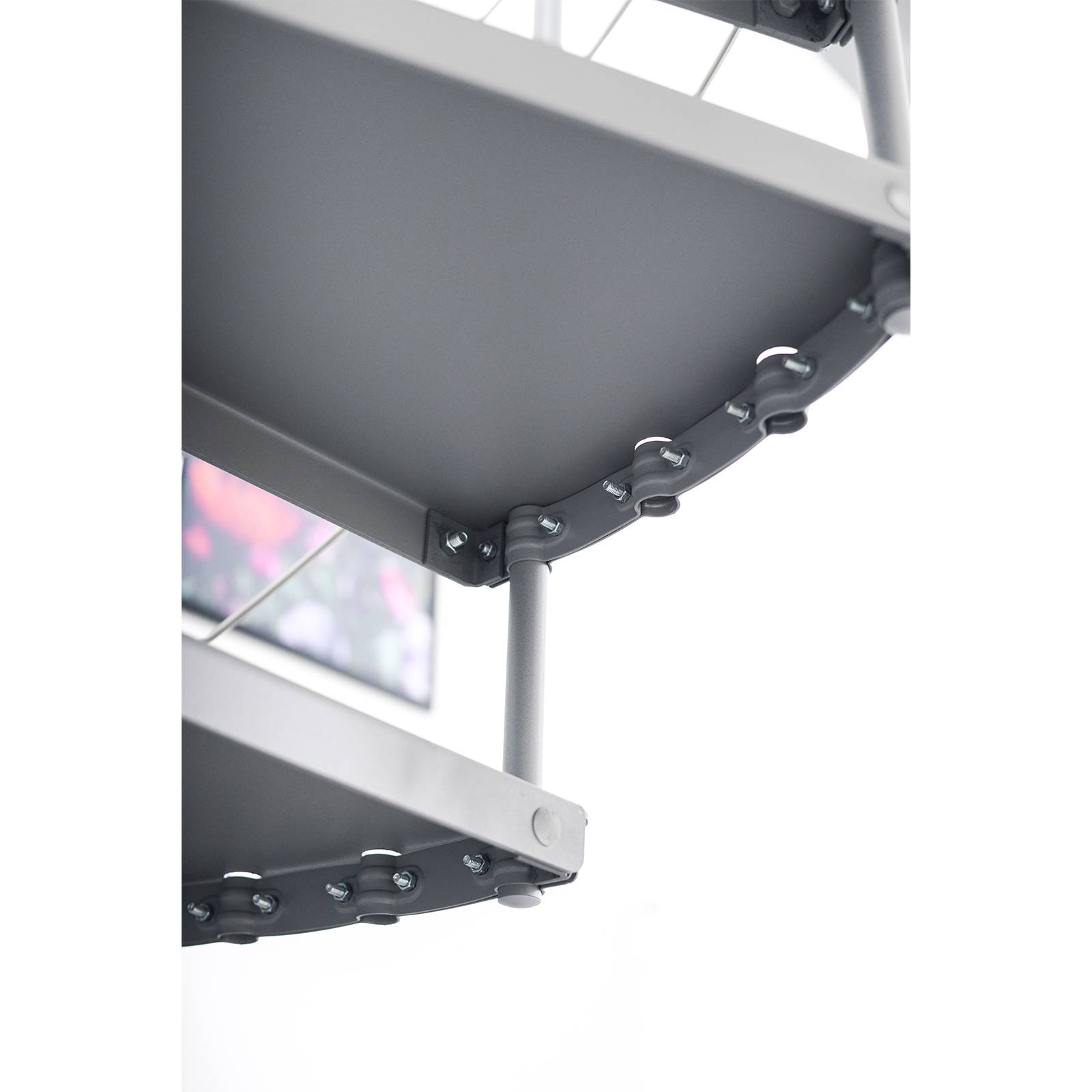Minka Spindeltreppe Spino Smart 38 - 305,5cm Geschosshöhe Grau 140cm Durchmesser
