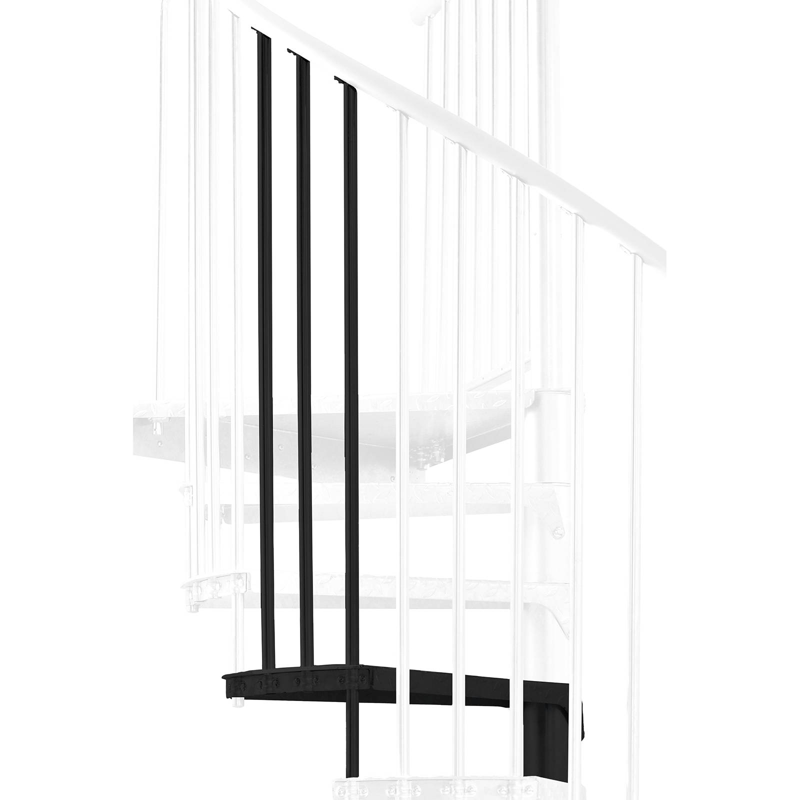 Minka Höhenerweiterung für Rondo Zink Color 120cm Durchmesser Schwarz