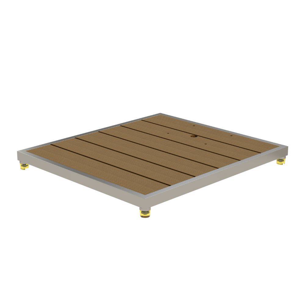 Eichenwald Modell 70 WPC Plattform für Glasdusche Tonga hellbraun