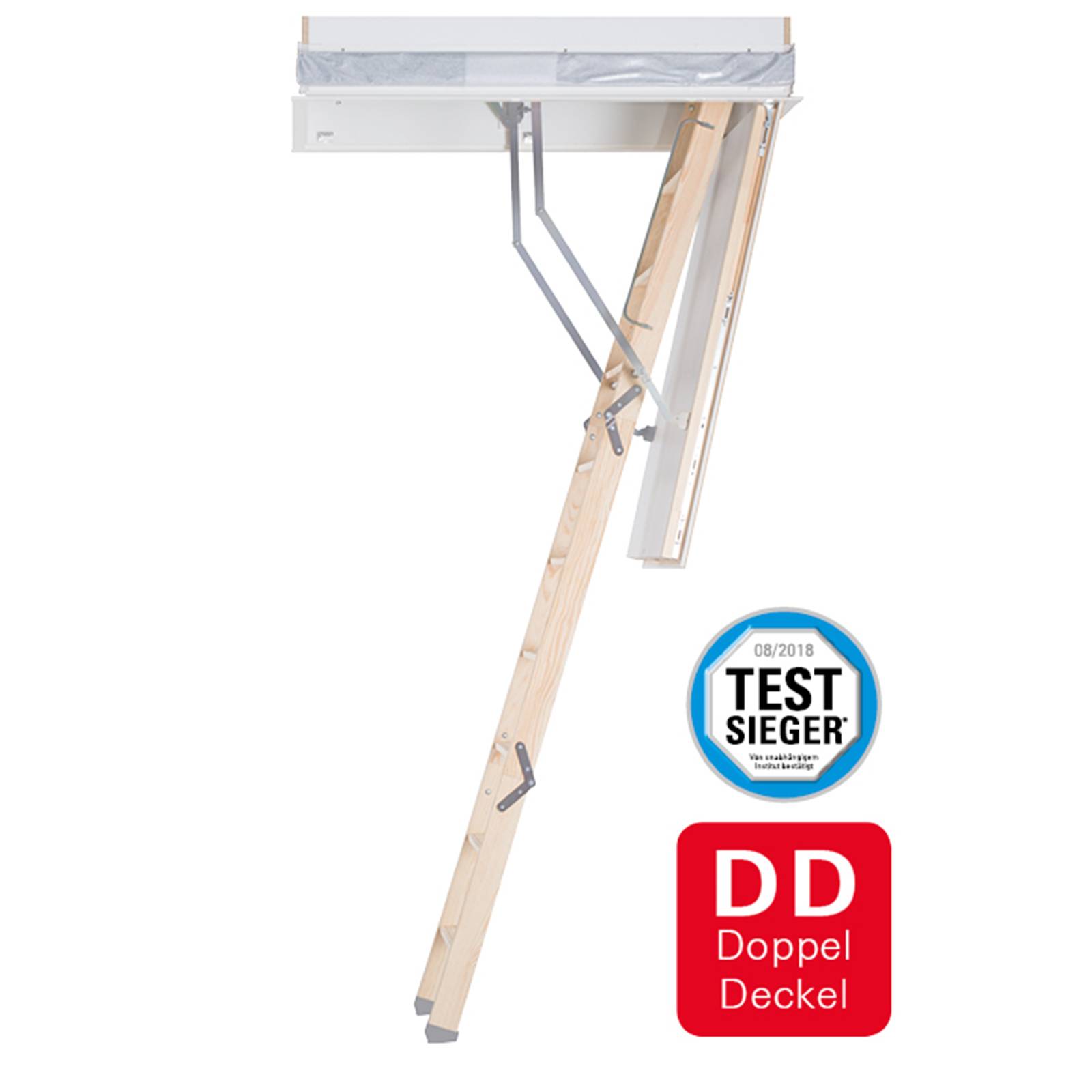 Roto Bodentreppe Designo DD bis 280cm Raumhöhe 120x70cm Rohbaumaß