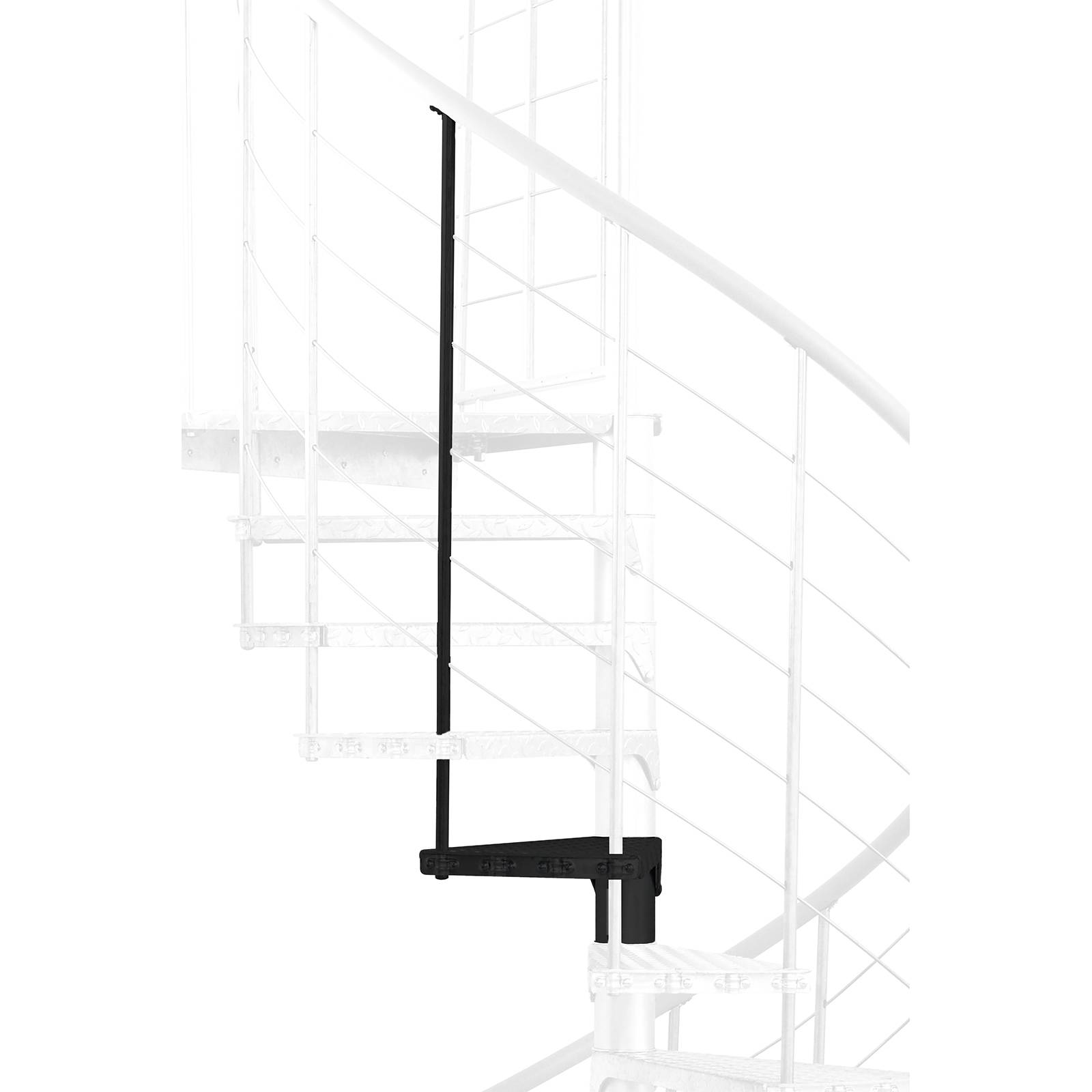 Minka Höhenerweiterung für Spino Zink Color 140cm Durchmesser Schwarz