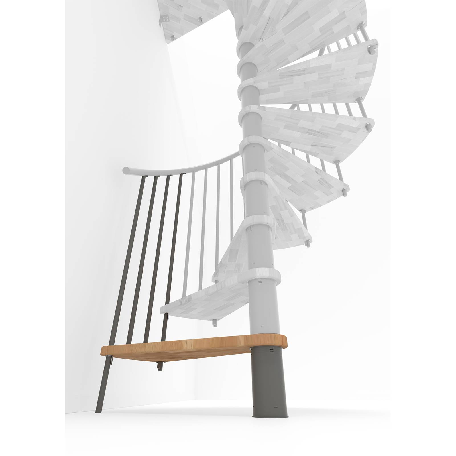 Minka Höhenerweiterung für Spiral Smart 100cm Durchmesser Buche Grau