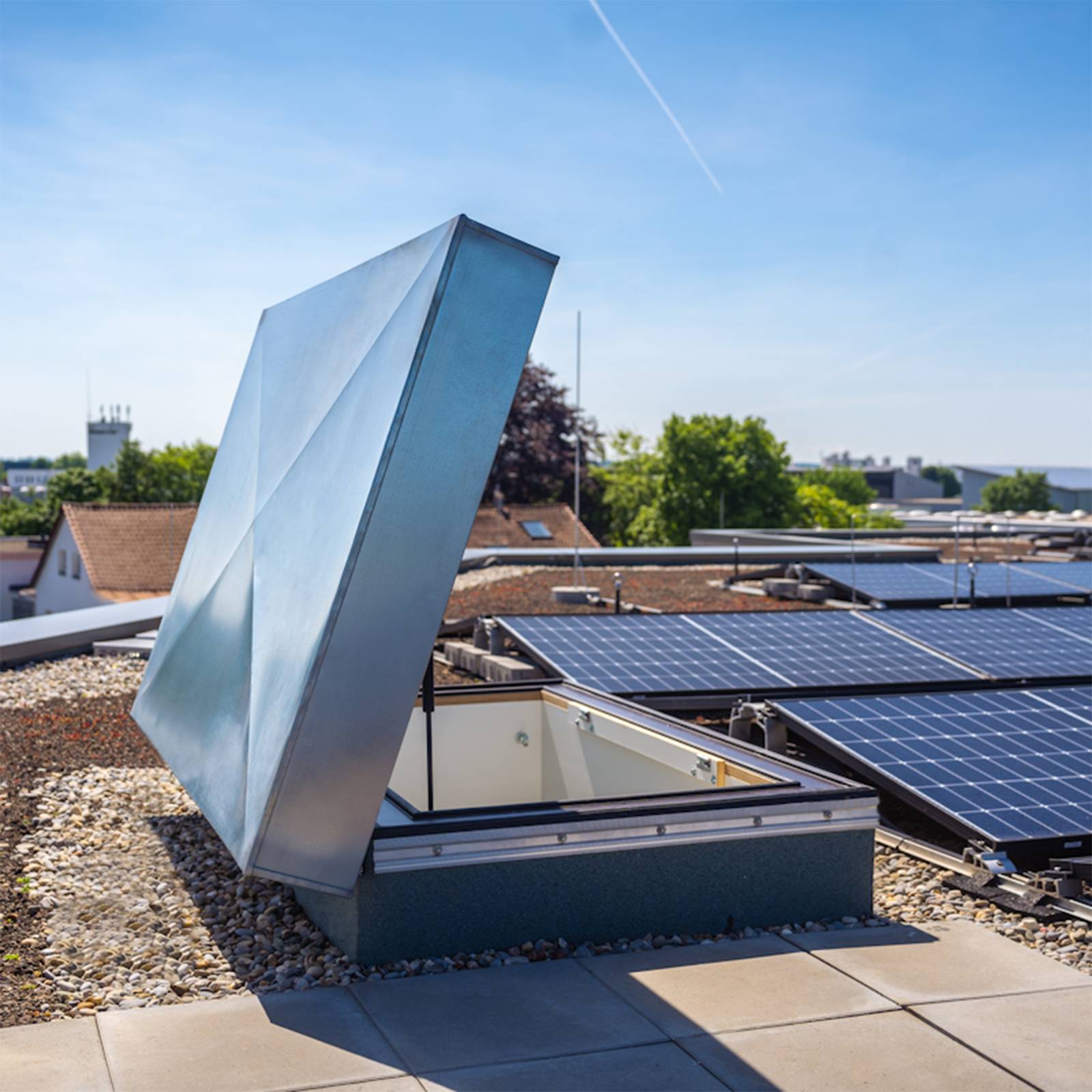 Roto Flachdachausstieg Exklusiv bis 309cm Raumhöhe 140x70cm Rohbaumaß