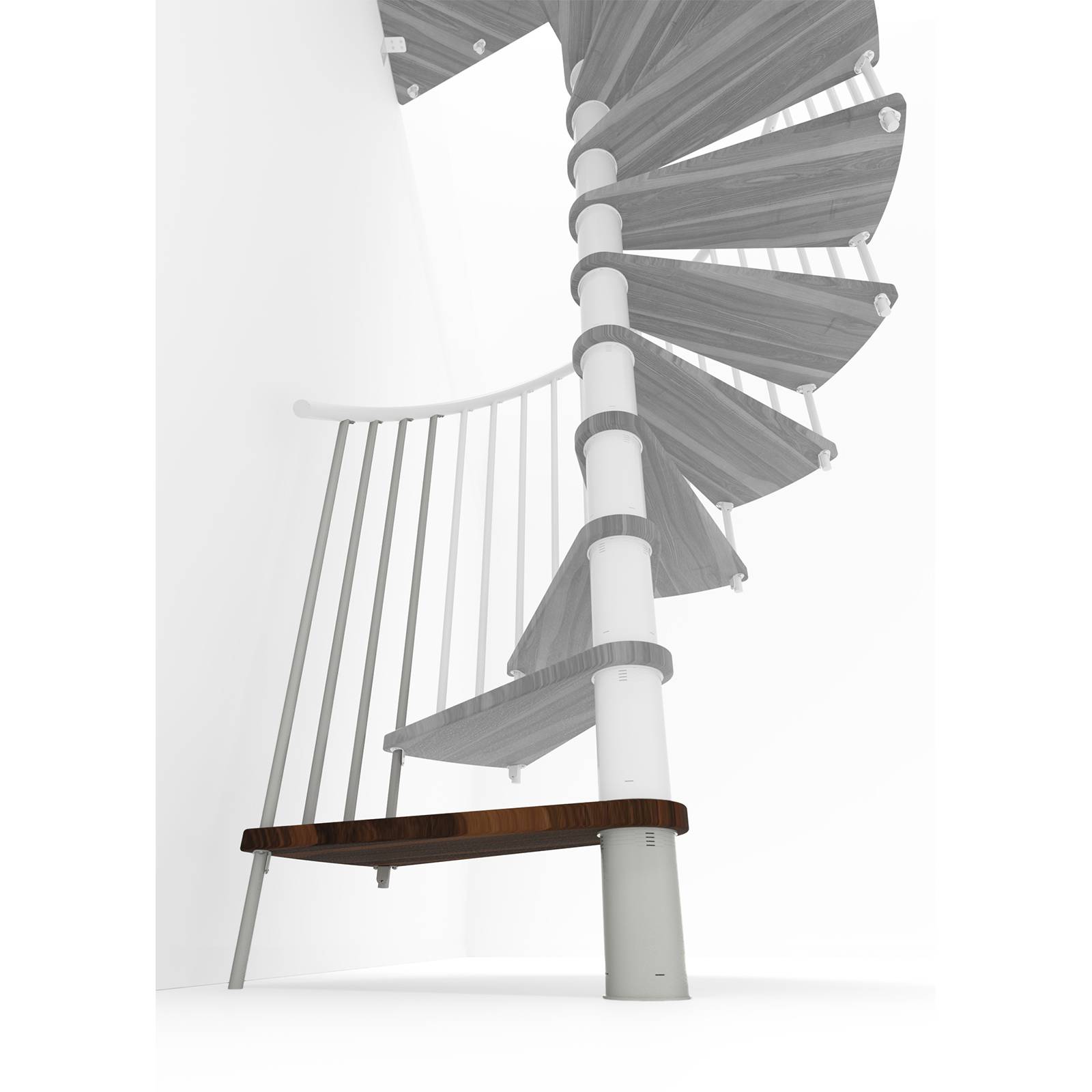 Minka Höhenerweiterung für Spiral Smart 140cm Durchmesser Walnuss Weiß