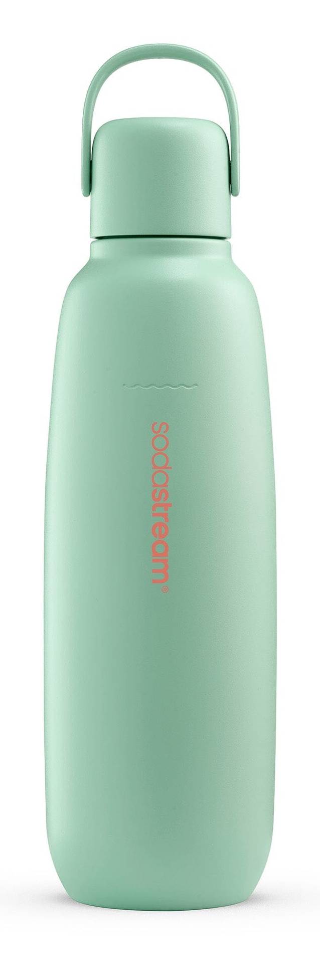 SodaStream Fizz & Go, Karbonisiererflasche, Mintfarbe, Edelstahl, 900 ml, 0,745 l, 0,9 l