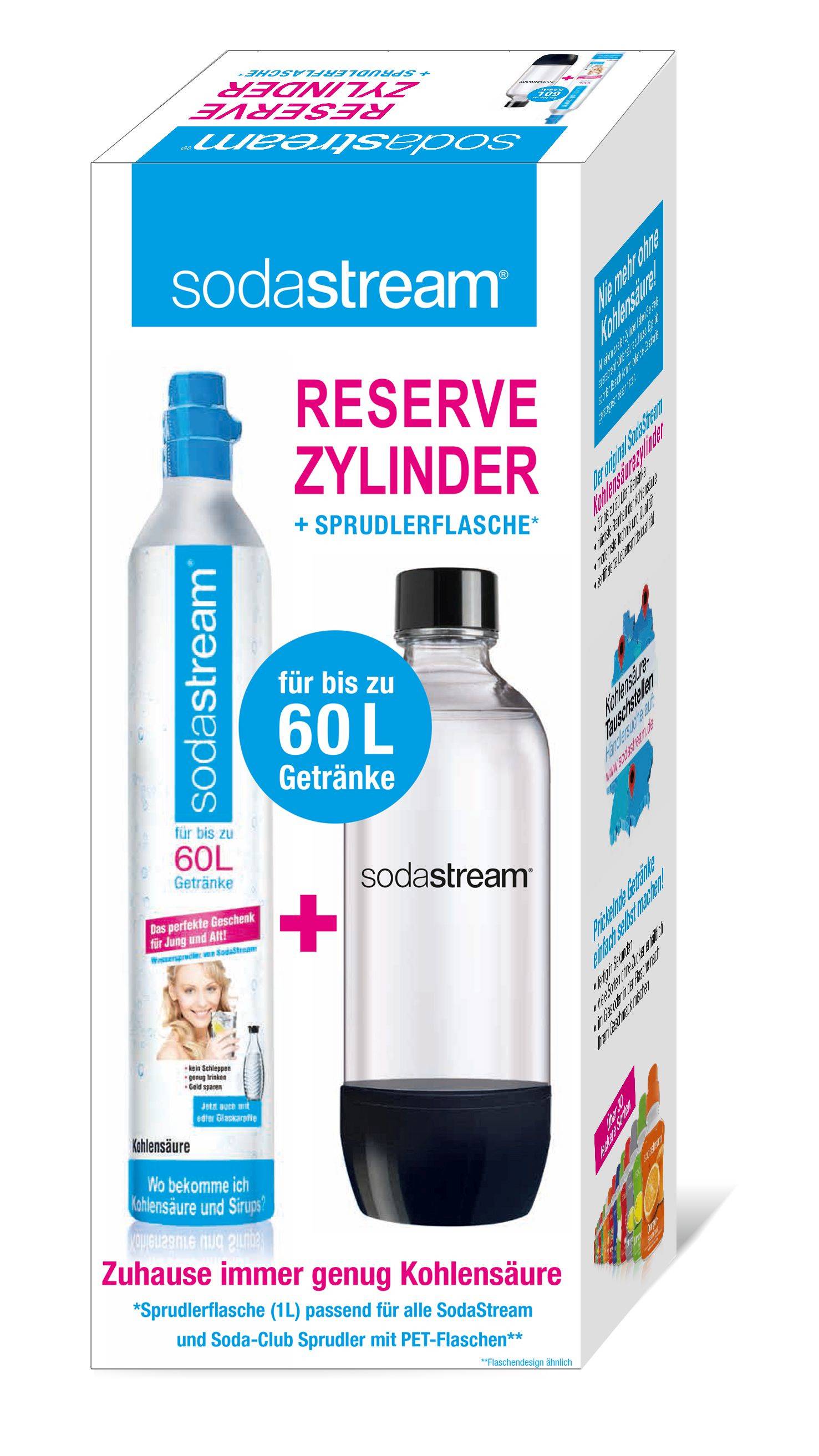 SodaStream Zubehör PET Flasche 1-Pack + Reservezylinder / B-Ware