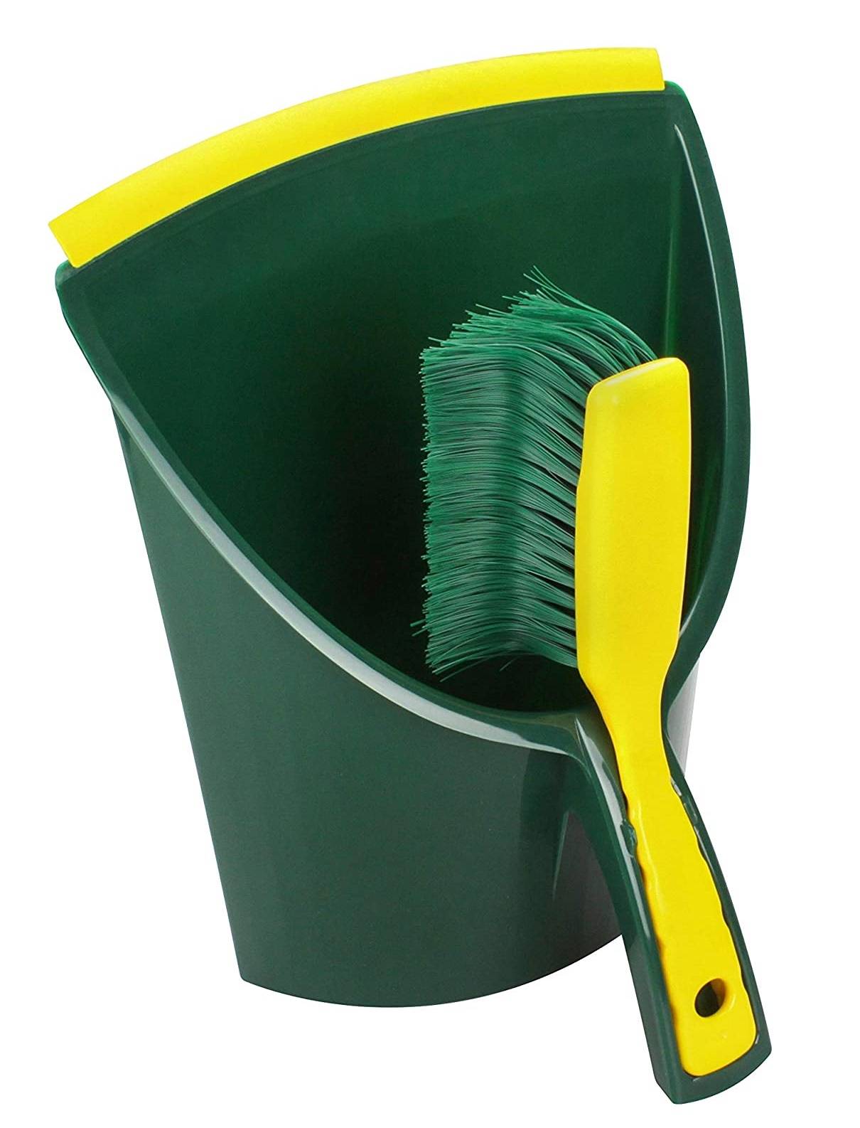 Kopie von BÜMAG eG Krallen-Kehrgarnitur 2-teiliges Set aus Kunststoff-Schaufel und Krallen-Handfeger- GRÜN/GELB #1
