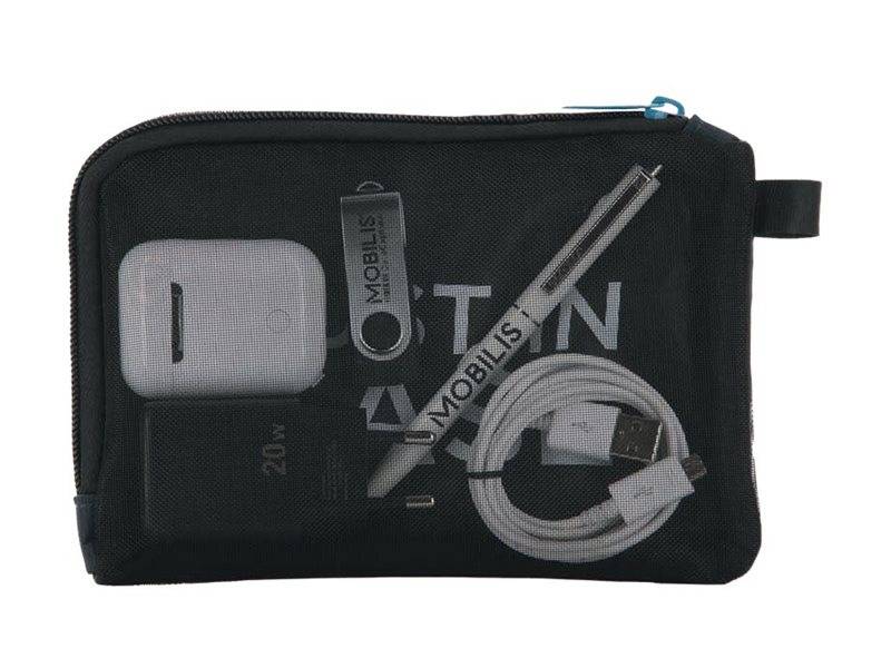 Mobilis Tasche für Kabel / Ladegeräte / ZubehörMarineblau - Schwarz