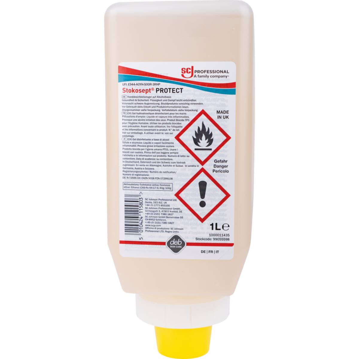 Ein 1-Liter-Behälter mit „Stokosept Protect