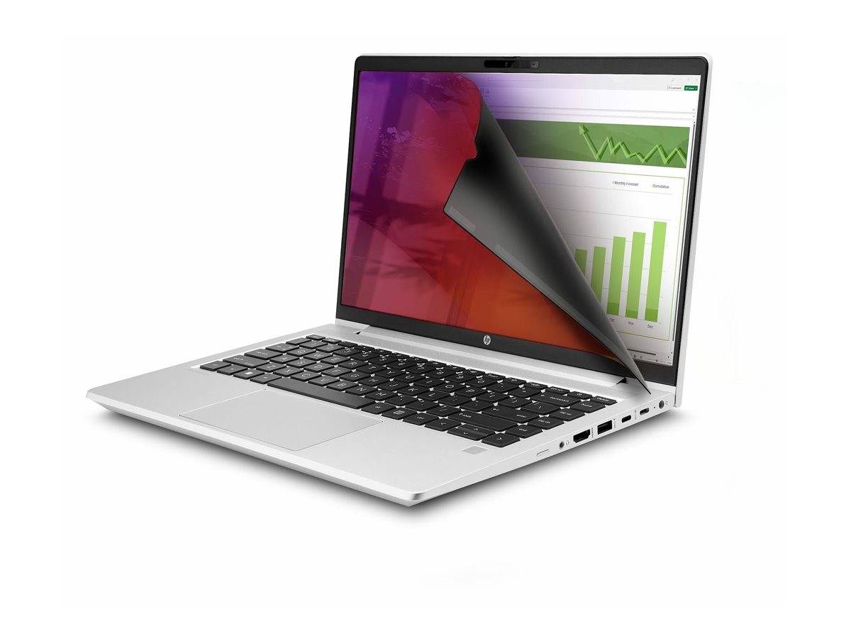 Ein Laptop, bei dem sich eine Ecke des Bildschirms zurückschlägt und grüne Balkendiagramme offenbart, was Datenanalyse oder Geschäftswachstum symbolisiert.