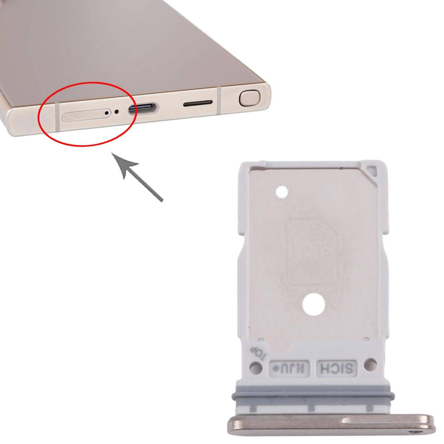 Für Samsung Galaxy S25 Ultra SIM Kartenhalter Dual Tray Ersatzteil Gold
