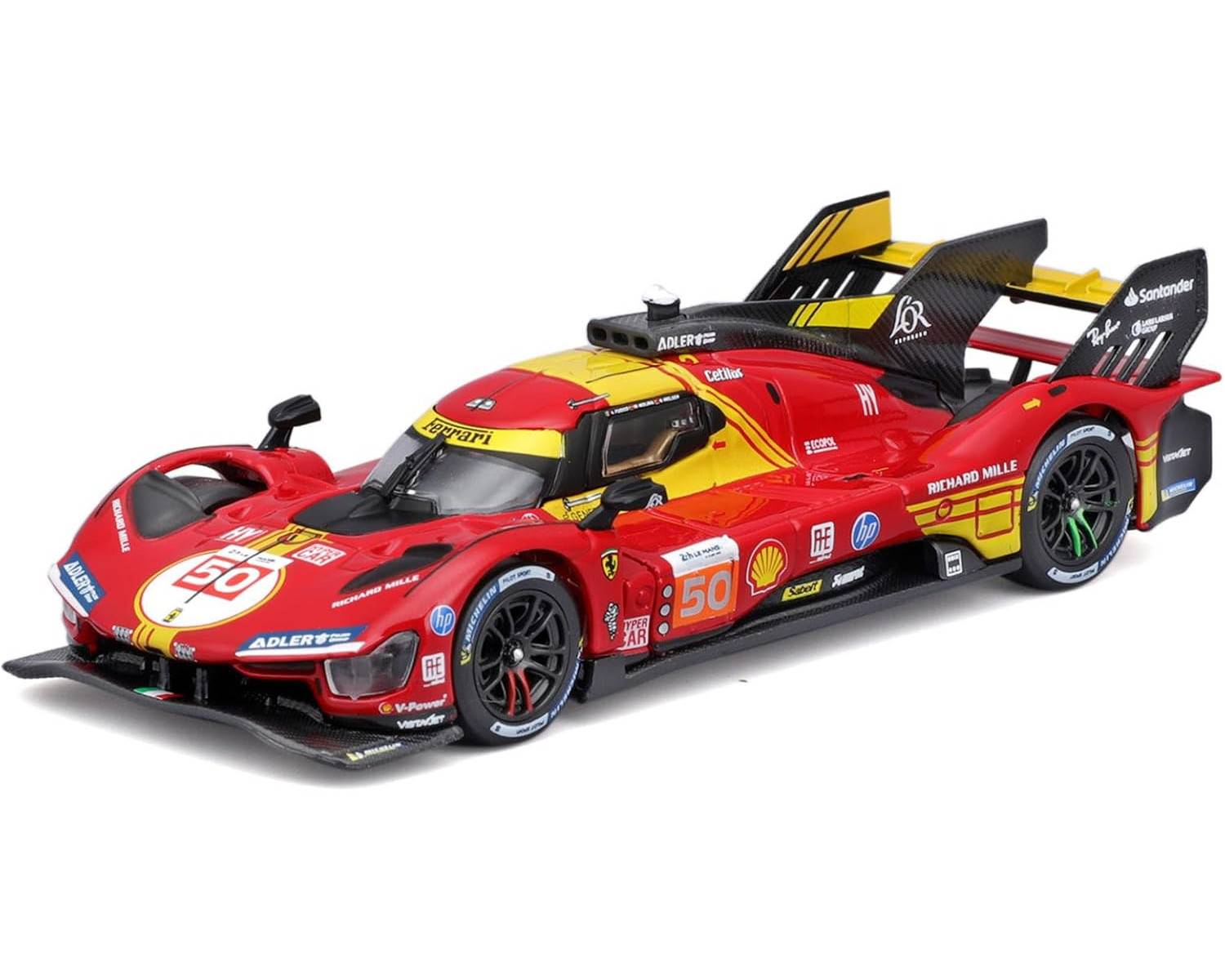 Bburago 18-36316 - Modellauto - Ferrari 499P LMH #50 '24 (Maßstab 1:43) Hardcase Auto Sammler