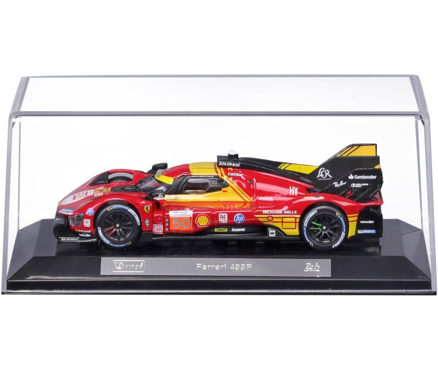 Bburago 18-36316 - Modellauto - Ferrari 499P LMH #50 '24 (Maßstab 1:43) Hardcase Auto Sammler
